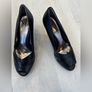 Sofft Black Peep Toe Heels